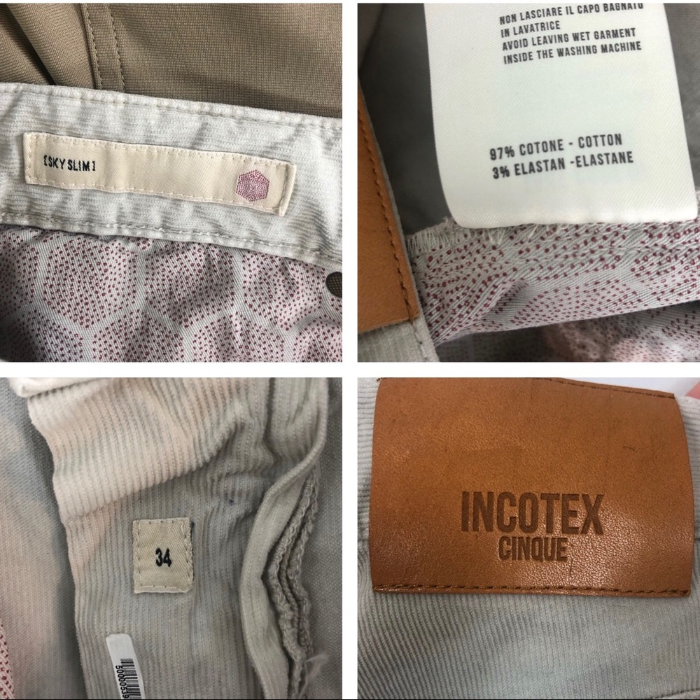 Incotex Cinque Sky Slim Corduroy Pants | Size 34 - Picture 8 of 8